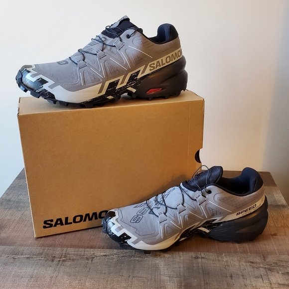 Salomon Speedcross 6 Quiet Shade/Black/Pearl Blue Running Shoe Men's US Size 10 - Picture 3 of 9